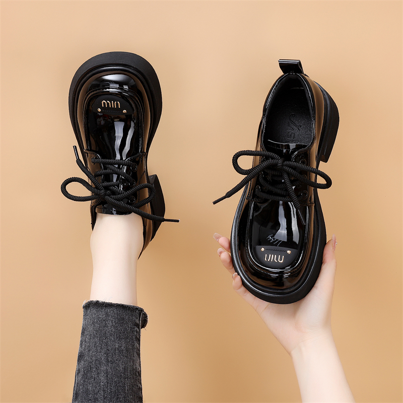 品牌特价真皮英伦风小皮鞋2025秋季新款百搭学院风单鞋厚底乐福鞋