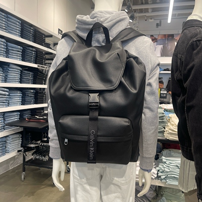 CK/Calvin Klein 休闲时尚纯色百搭男女通用大号双肩包背包书包