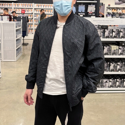 CK男士休闲双面穿棒球领夹克外套