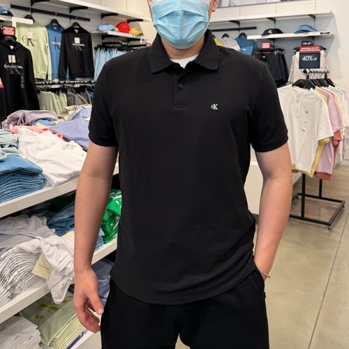 CK夏季男士网眼棉透气短袖POLO衫