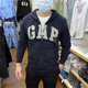 Gap 男士 休闲经典 2025秋冬新款 大logo连帽拉链开衫 卫衣加绒外套