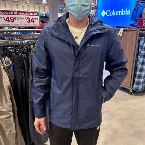 哥伦比亚连帽防风防水冲锋衣外套