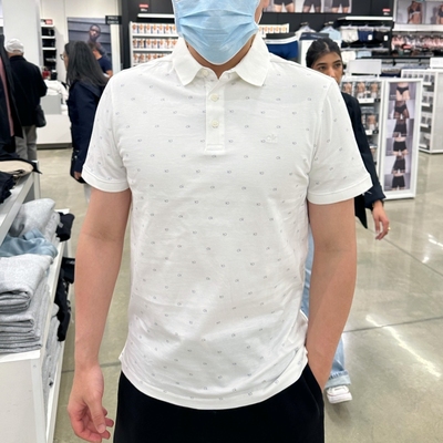 CK满LOGO印花短袖POLO衫