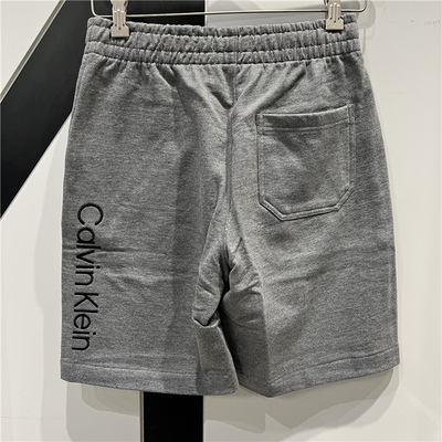 CK男士LOGO刺绣宽松针织短裤卫裤