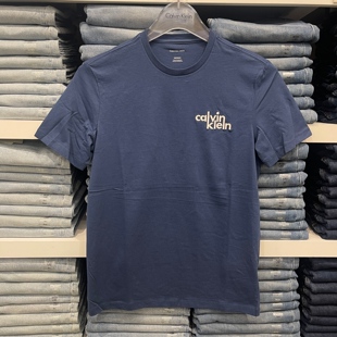 纯色百搭刺绣LOGO纯棉透气短袖 26夏季 T恤 CK男士 Klein 新款 Calvin