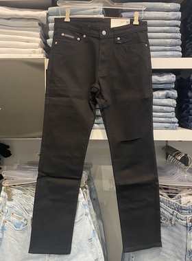 CK Calvin Klein 男士春季新款潮流时尚修身直筒破洞牛仔裤  SLIM