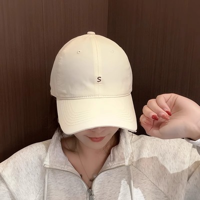 2025新款s字母棒球帽女韩版时尚