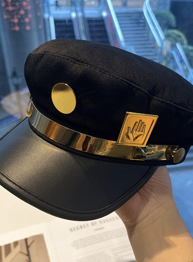 空条承太郎cos帽子动漫周边JOJO的奇妙冒险二次元金属徽章平顶帽