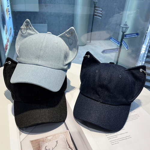 个性狐狸耳朵牛仔鸭舌帽