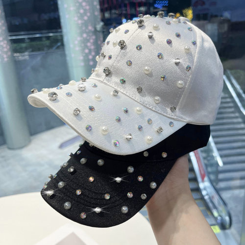 2025新款水钻珍珠棒球帽子女