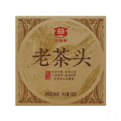 2014年大益 老茶头 1401批 熟茶 100克砖