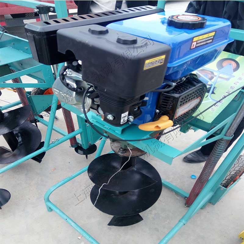 道路绿化植树螺旋挖坑机 160型四冲汽油地钻设备支架式打深孔施肥