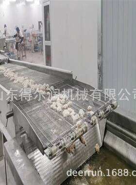 冻肉重组鸡米花生产线 鸡米花上浆上粉油炸成套加工设备 全自动