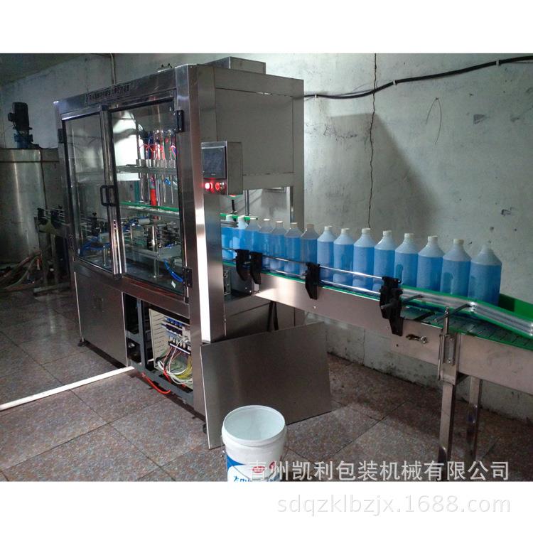 全自动液体灌装设备 8头直线液体灌装机 玻璃水生产线 酱油醋设备
