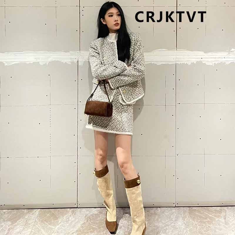 CRJKTVT真皮笔筒包女手拎包