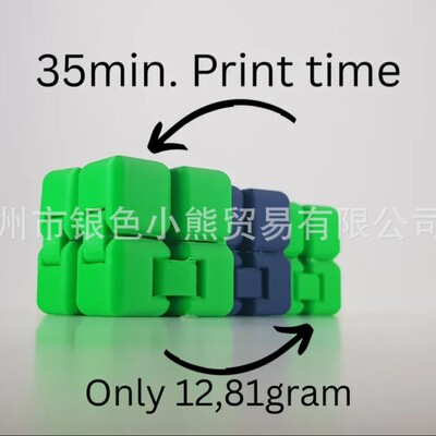 跨境infinite cube fidget toy3D打印无限魔方烦躁玩具摆件A16