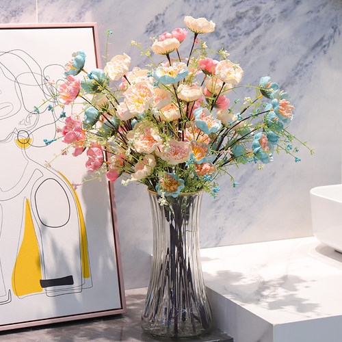 轻奢高档仿真花杜鹃花艺摆设