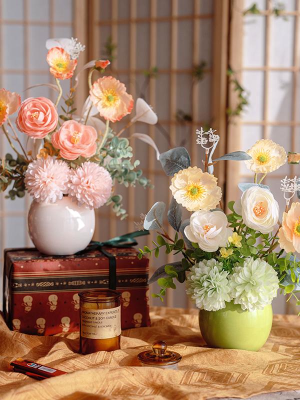 假花仿真花摆设干花花束客厅摆件花艺家居装饰品高档餐桌摆花插花