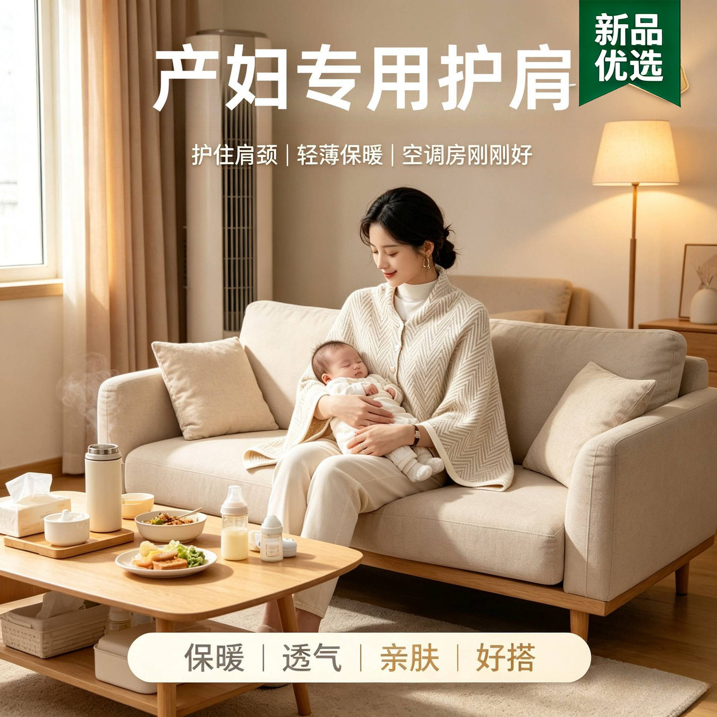 夏季韩版纽扣条纹围巾披肩两用百搭空调房斗篷披肩哺乳巾月子护肩