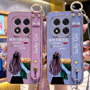 适用红米Note14Pro手机壳小米RedmiNote14保护套RED腕带软壳Redmi硅胶斜挎挂绳N0te全包防摔Pr0十Por加Not 女