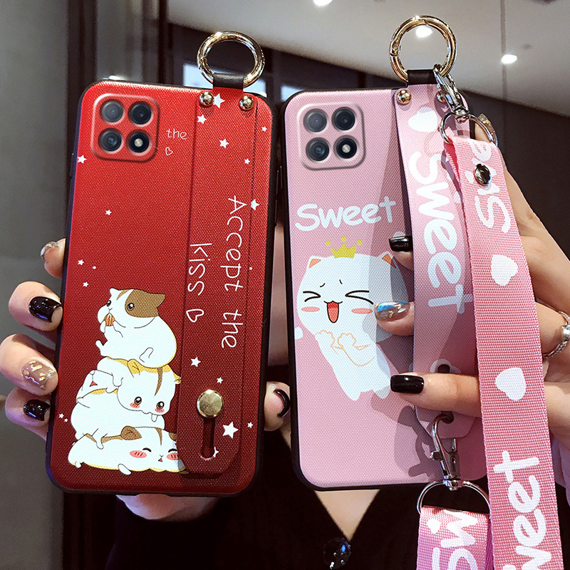 oppo女款全包镜头卡通风斜挎挂绳