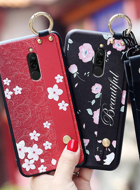 适用于小米红米8手机壳红米8a保护套防摔硅胶女款redmi8a个性创意mi八磨砂全包边轻薄中国风日韩软外壳腕带挂