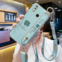 适用vivoz3手机壳全包viv0z3i直边电镀Z3X手机壳vivo V1813A新款z3i标准版腕带斜挎挂绳viv0z3i防摔潮女可背