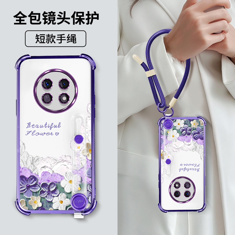 适用oppoA2pro手机壳oppo保护A2por透明软硅胶套5G镜头全包防摔PJG110气囊软壳opa腕带可背挂绳opopa女高级感