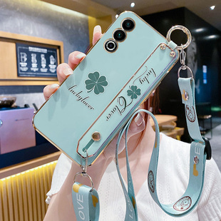 小清新挂绳pr0带支架 二十por女款 适用魅族20手机壳腕带meizu20pro保护硅胶套M381Q全包防摔391新款 软壳无界版