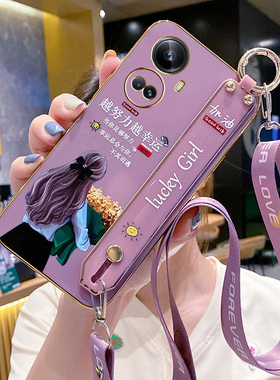 适用真我10pro十手机壳realme10por保护5G硅胶套RMX3687全包防摔3663软壳oppo腕带挂绳reaime女加proplus文艺