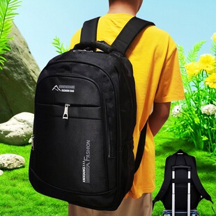 双肩包男新款休闲背包套拉杆箱行李包初高中学生书包大容量旅行包