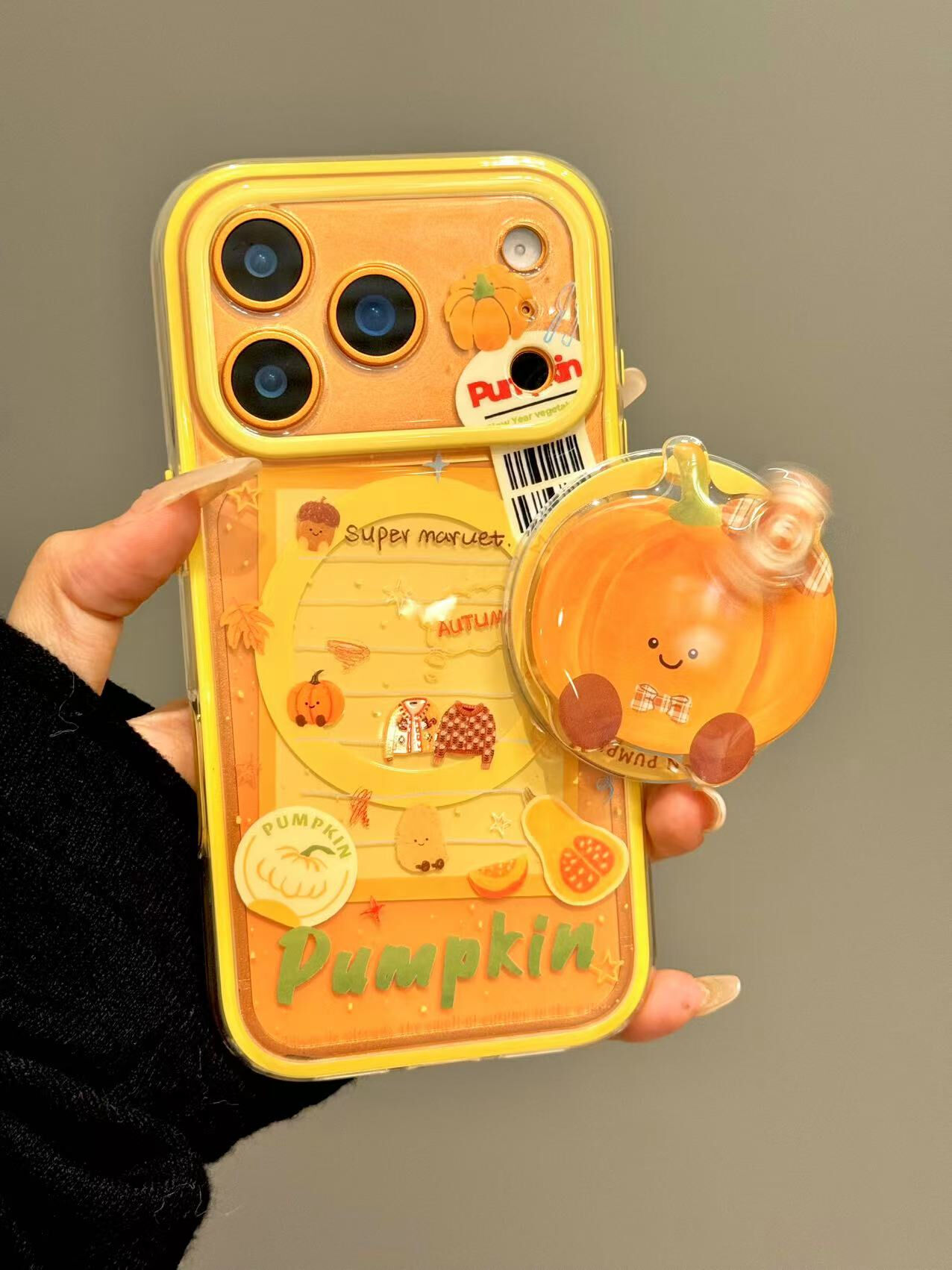 童趣创意南瓜便签磁吸适用ihone17promax苹果16pro手机壳15新款14 · 苹果15 单壳