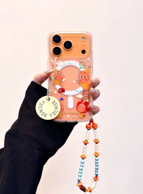 Y2CASE•亲肤磁吸壳•卡通可爱苹果星星小人手机壳适用iPhone17