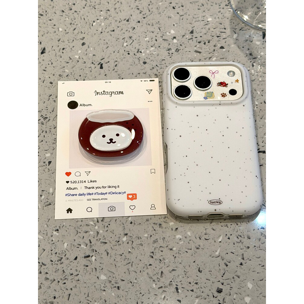 可爱小熊椰子带支架适用iPhone17ProMax手机壳简约男生苹果16pro新款15PRO女款小众13全包14防摔保护套硅胶软