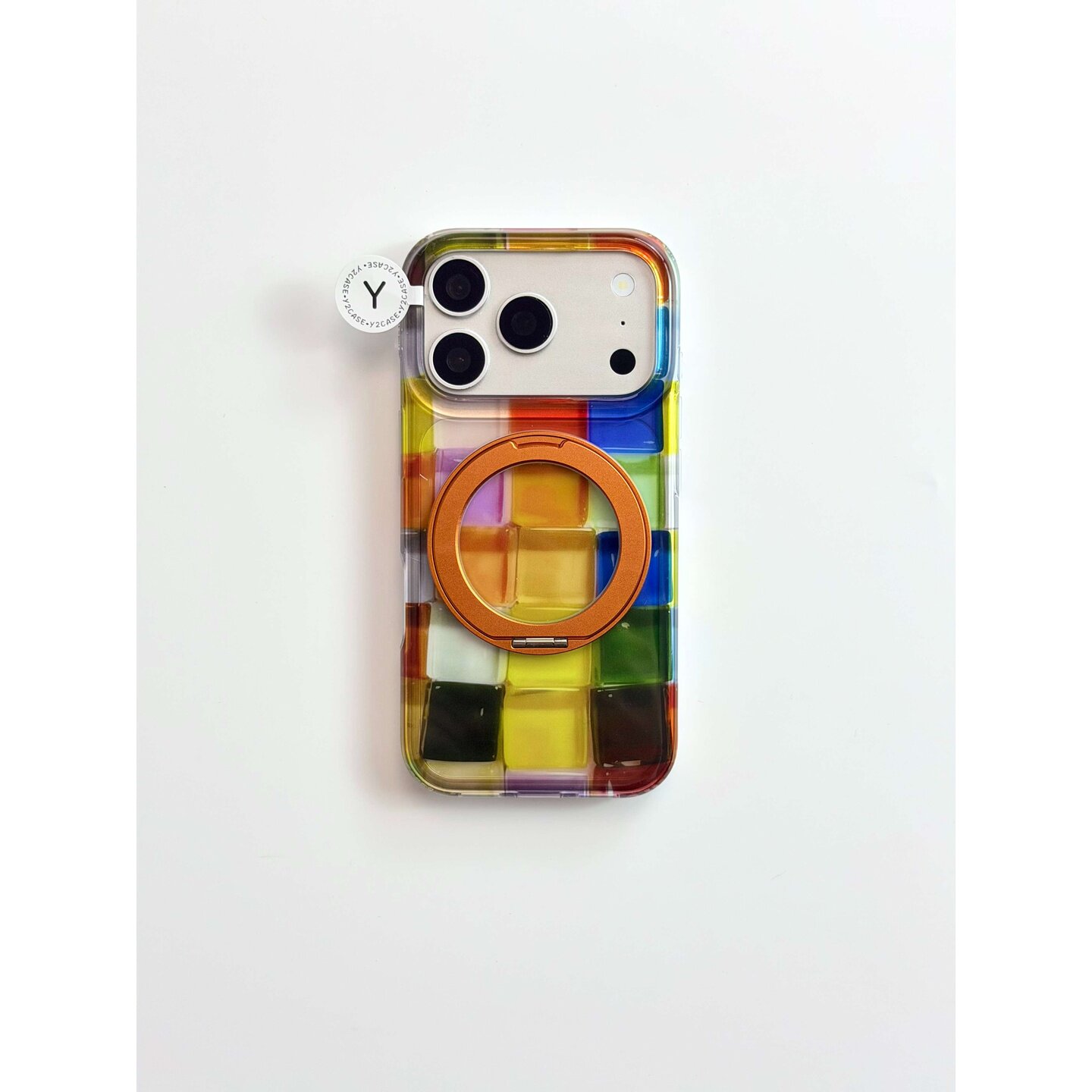 【精选优品】支点壳•ins风多巴胺晶透冰块IMD双层手机壳适用于iPhone17promax