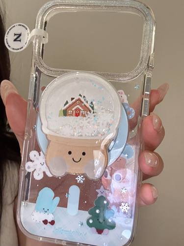 韩系卡通冬日雪花jellycat适用ihone17promax苹果16p手机壳新款15 · 单壳 苹果13