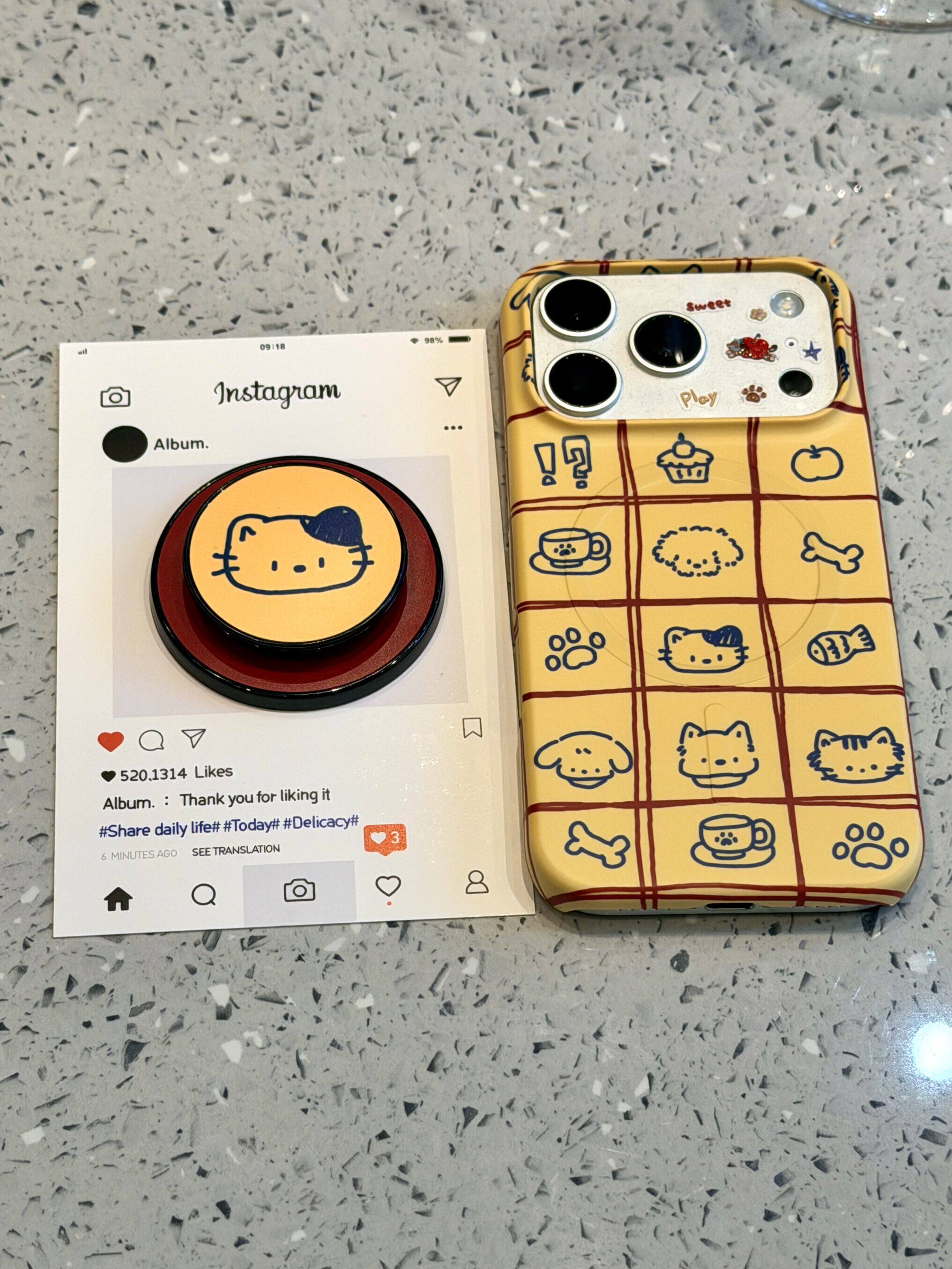 童趣萌系宫格线条小狗猫咪适用于iphone17promax苹果16p手机壳15p · 单壳 苹果17 promax