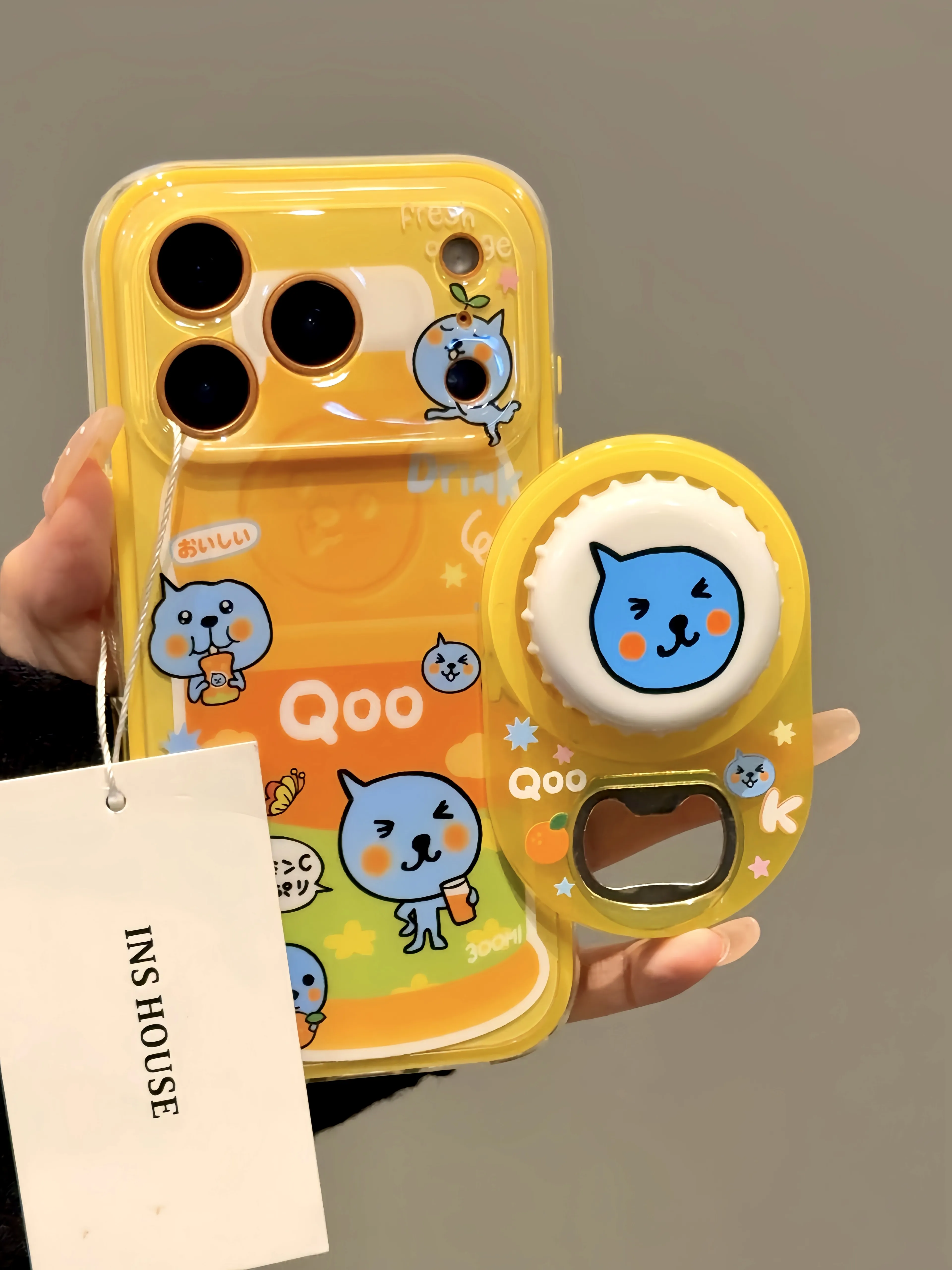 橙汁酷儿开瓶器磁吸手机壳、适用iphone17proma苹果15手机保护壳14