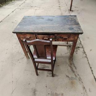 民俗老物件八十年代办公桌一套怀旧家具复古摆件民宿装饰影视道具