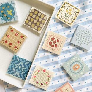 今日见你原创mini便签春日迟迟系列盐系可书写手帐素材