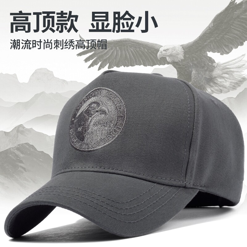 男士帽子春夏新款潮流时尚鸭舌帽男青年潮牌棒球帽老鹰大码高顶帽