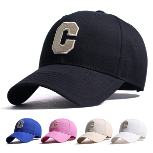 硬顶棒球帽立体有型潮牌帽子男女新款 休闲鸭舌帽大C字母 秋天时尚