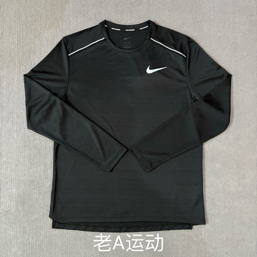 Nike/耐克 男子春秋运动跑步训练速干透气圆领长袖T恤 AJ7569-010
