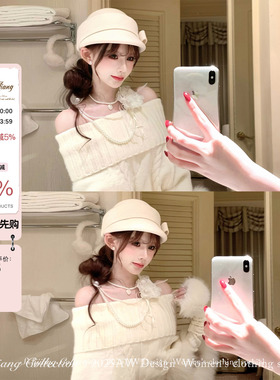 SISI JIANG“人间蕾丝山茶花choker”小众多层叠戴珍珠项链复古