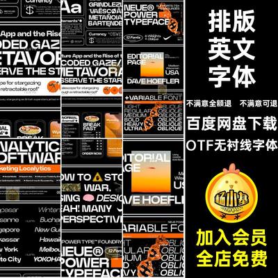 标识英文字体代无Neue安装下载衬线现代品牌logo无衬线潮流排版