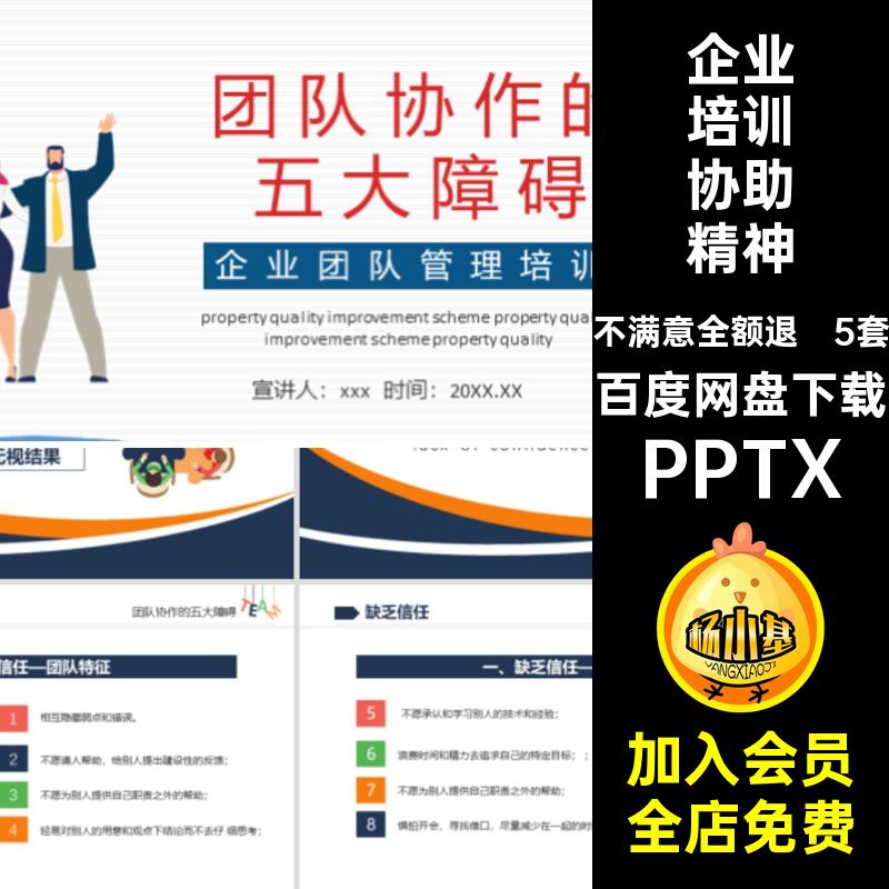5套企业培训协助精神五大年月简约完整管理公司团队管理培训PPTX