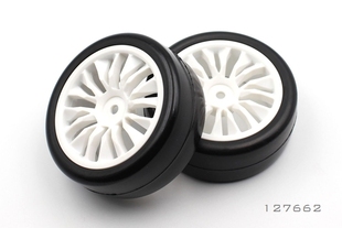 SNRC 127662 配件 1/10 光头平跑轮胎-65*24MM+仿真框16爪