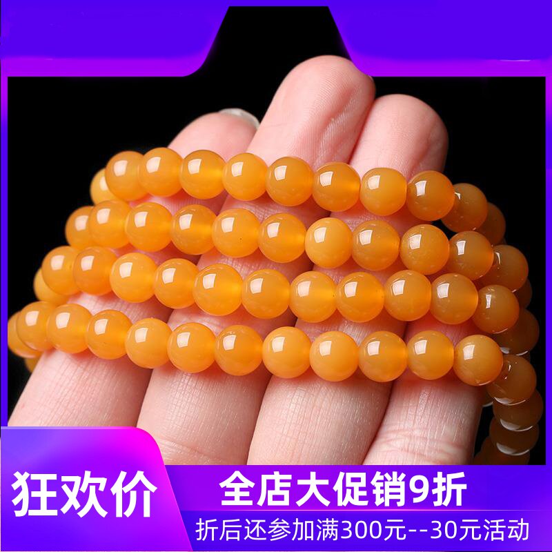云南黄龙玉8mm圆珠项链手链男女款108颗佛珠手持手串念珠链dcl
