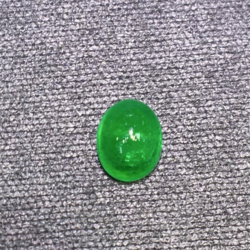 天然素面祖母绿椭圆形镶嵌裸石火彩好手镯戒指2.65ct吉尔德证书悠