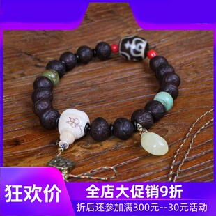 【原创臻品】原矿西老凤眼手持串 西藏宝瓶天珠手串 老物件藏品qb